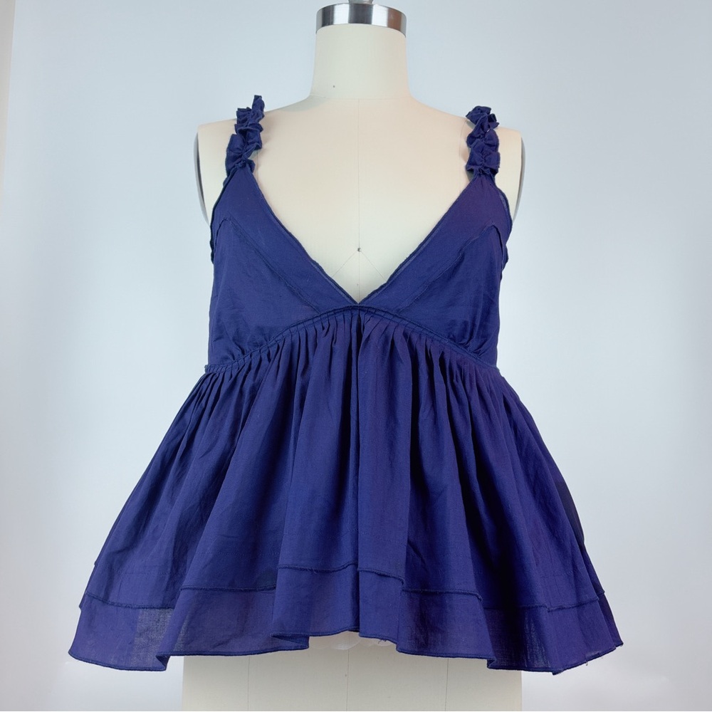 Moda International Victoria’s Secret Royal Blue Babydoll Top Size M